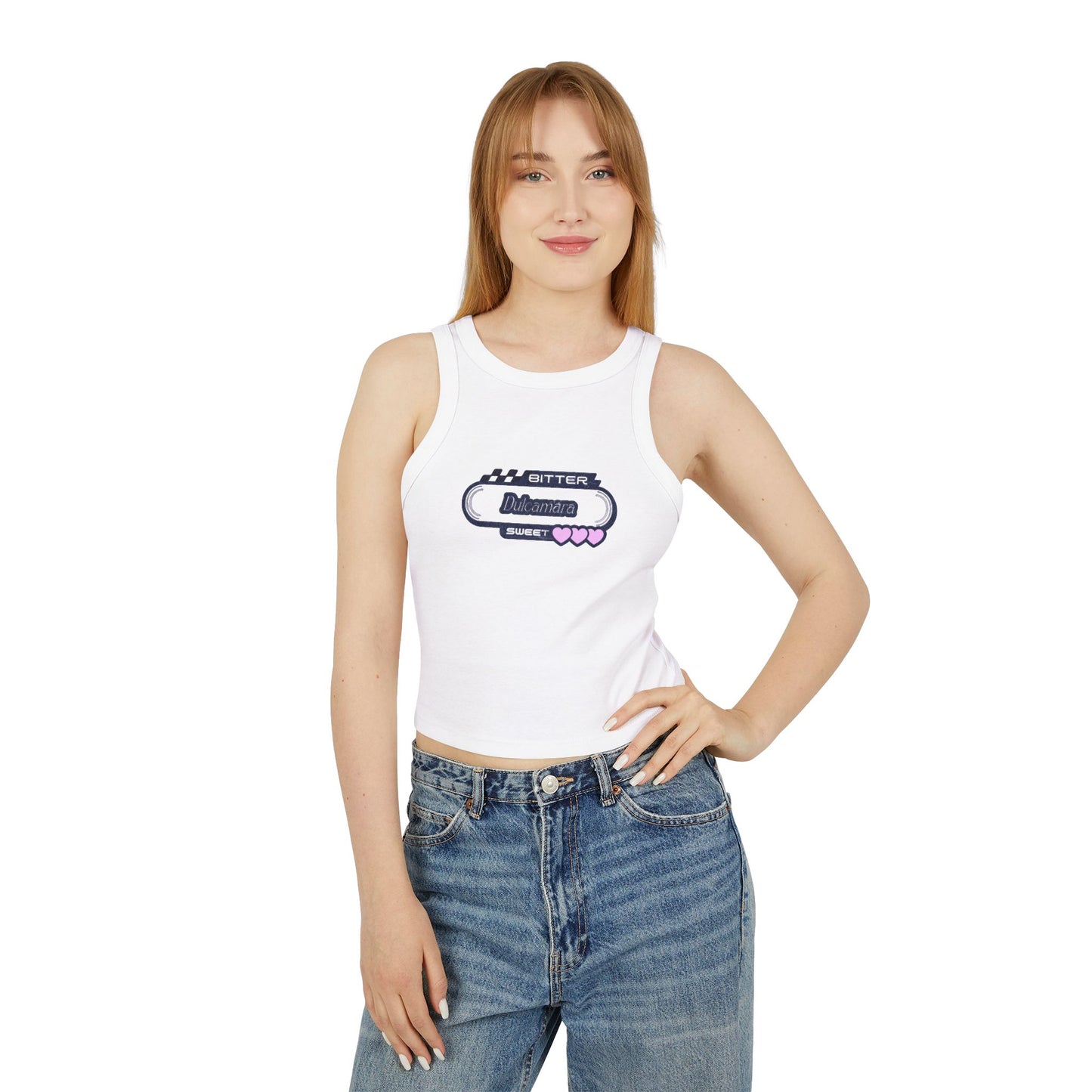 DULCAMARA Graphic Racer Tank Top for Women