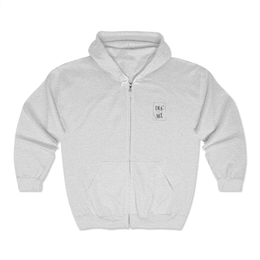 DULCAMARA Embroidered Minimalist Unisex Zip-up Hoodie