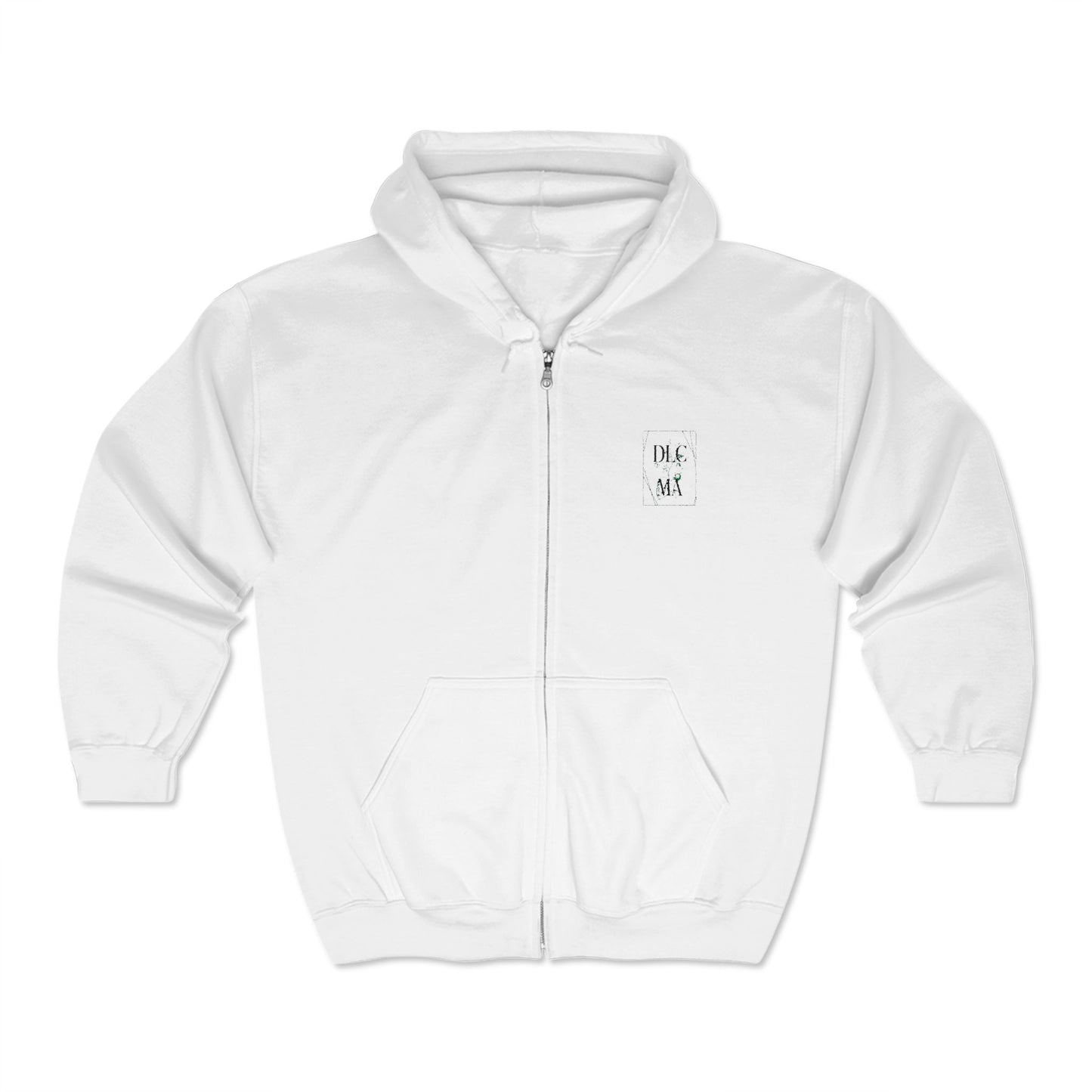 DULCAMARA Embroidered Minimalist Unisex Zip-up Hoodie